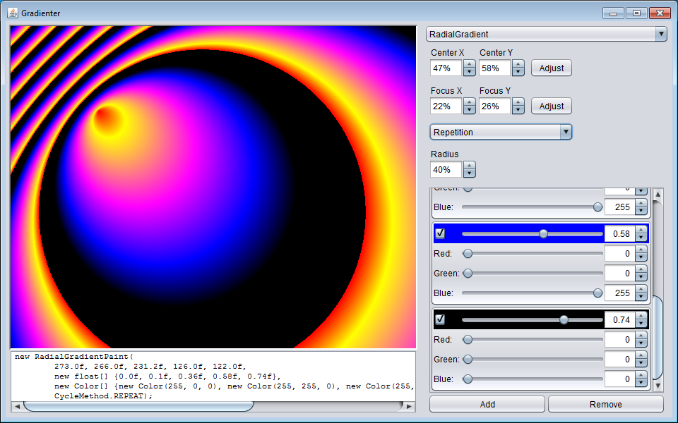 Screenshot of Gradient Designer