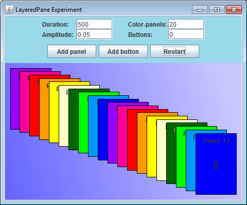 Screenshot of LayeredPane experiment